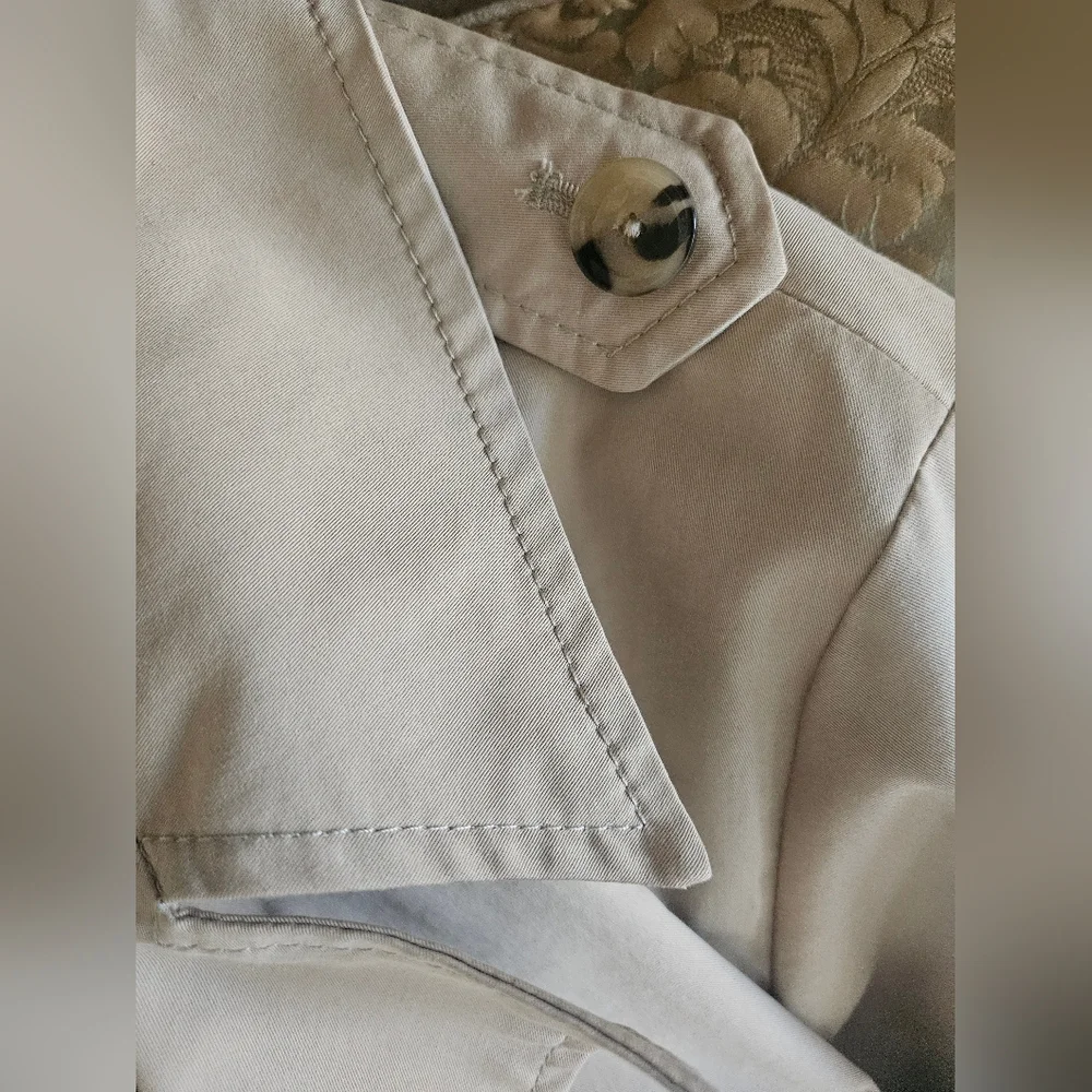 NWT Mango Double-Breasted Trench Coat Cream/Tan - Picture 9 of 16